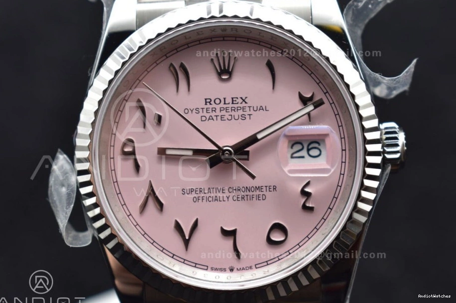 SS 36 Jubilee Edition on SA Best 904L Pink Steel Dial DateJust 1:1 Arabic 581 Affordable Bracelet DIWF 0213